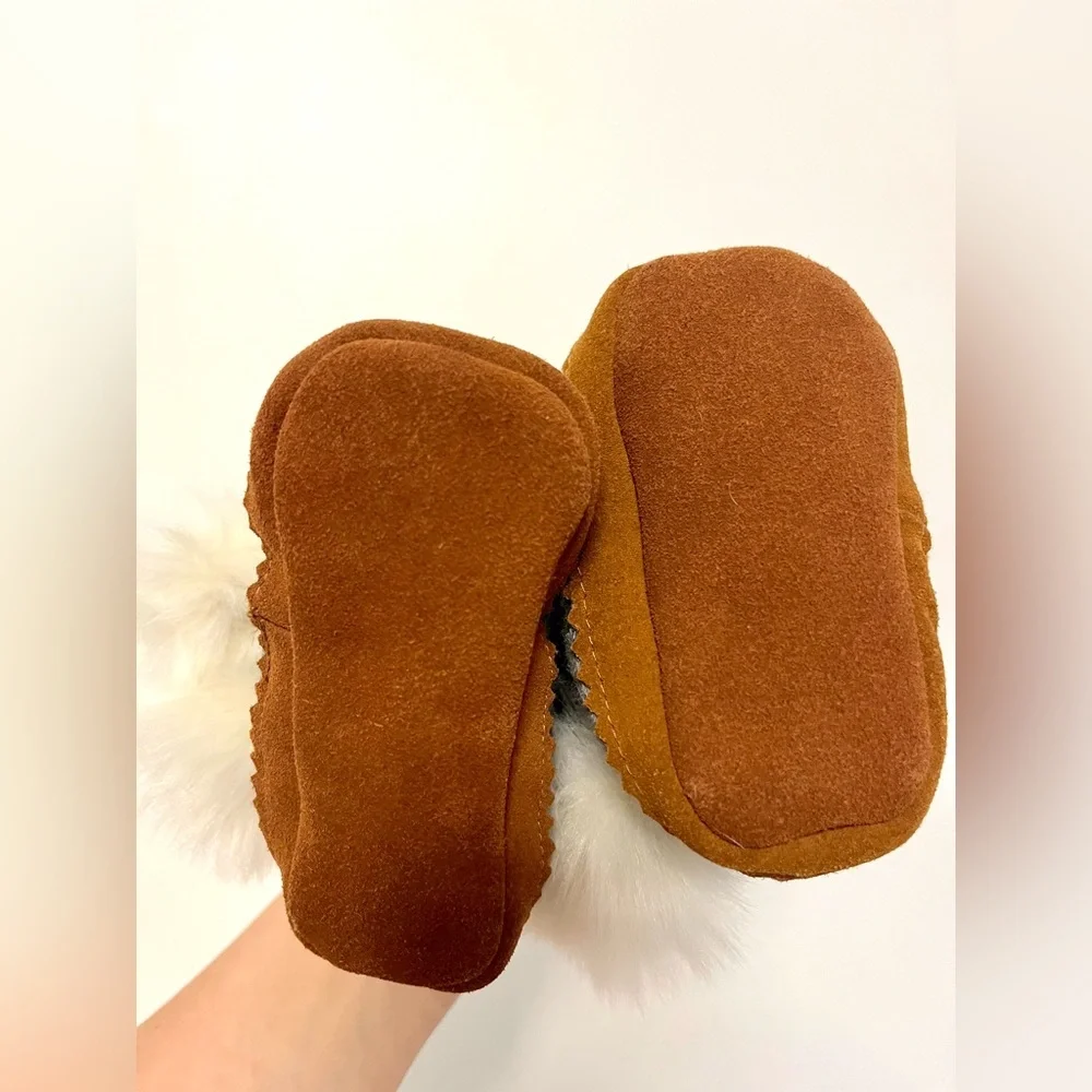 RH CABLE KNIT & LUXE FAUX FUR SLIPPER SOCKS Baby